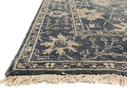 Indo-Oushak Design (6' Square) blue