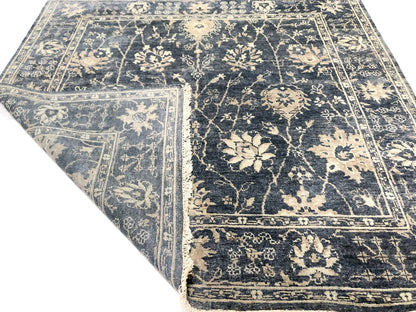 Indo-Oushak Design (6' Square) blue