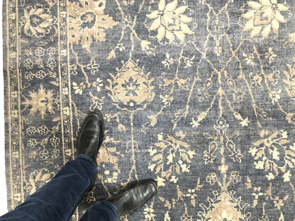 Indo-Oushak Design (6' Square) blue