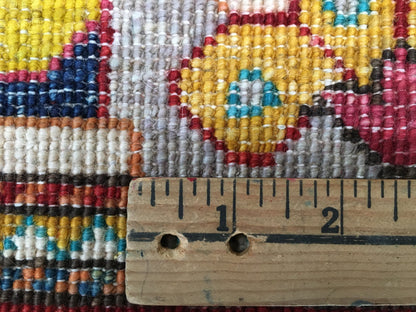 Afghan Oushak (8'11"x12'04") gray/jewel tones