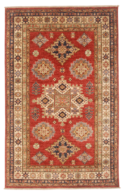 Super Kazak (3'11"x6'02") red/ivory