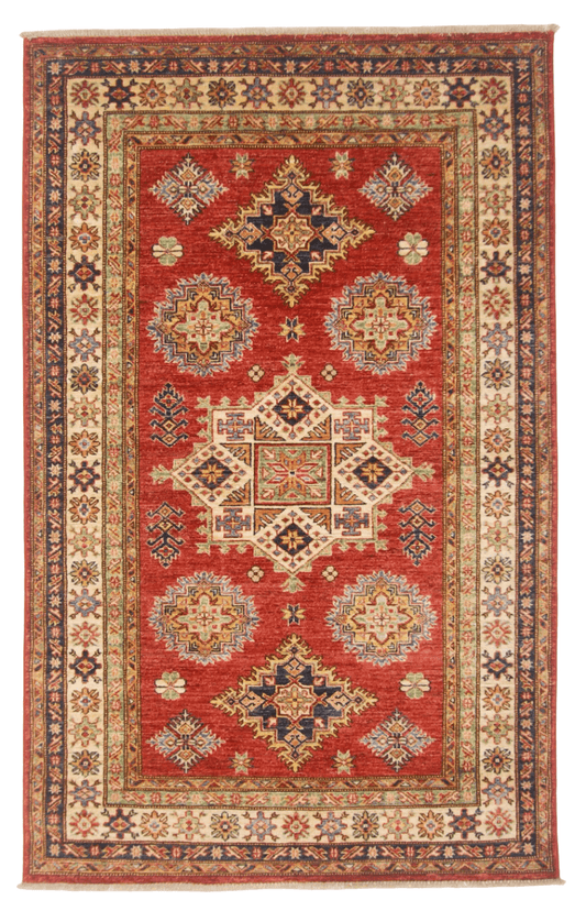 Super Kazak (3'11"x6'02") red/ivory