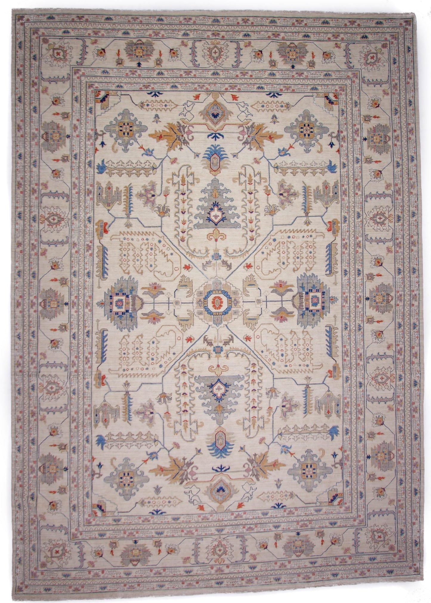 Afgahn Oushak (9'10"x14'00") ivory