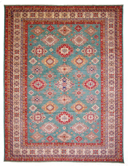 Super Kazak (10x13) green/ivory