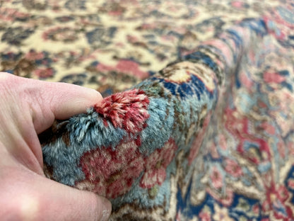 Vintage Persian Kerman (12'09"x21'05") ivory/pastel