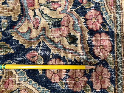 Vintage Persian Kerman (12'09"x21'05") ivory/pastel