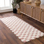 Atira Pink Checkered Shag Rug