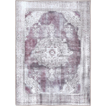 Rose Machine Washable in Purple Rug