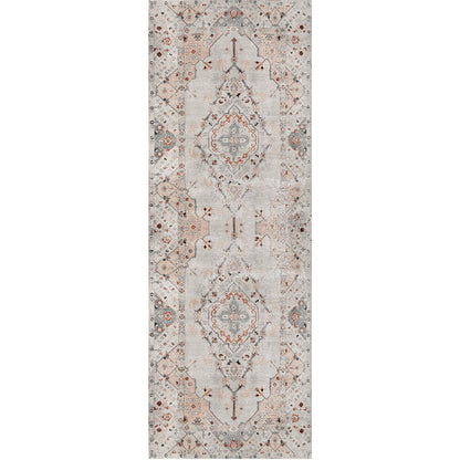 Sauville Modern Blush in Beige : Runner Rug