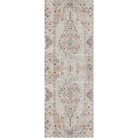 Sauville Modern Blush in Beige : Runner Rug