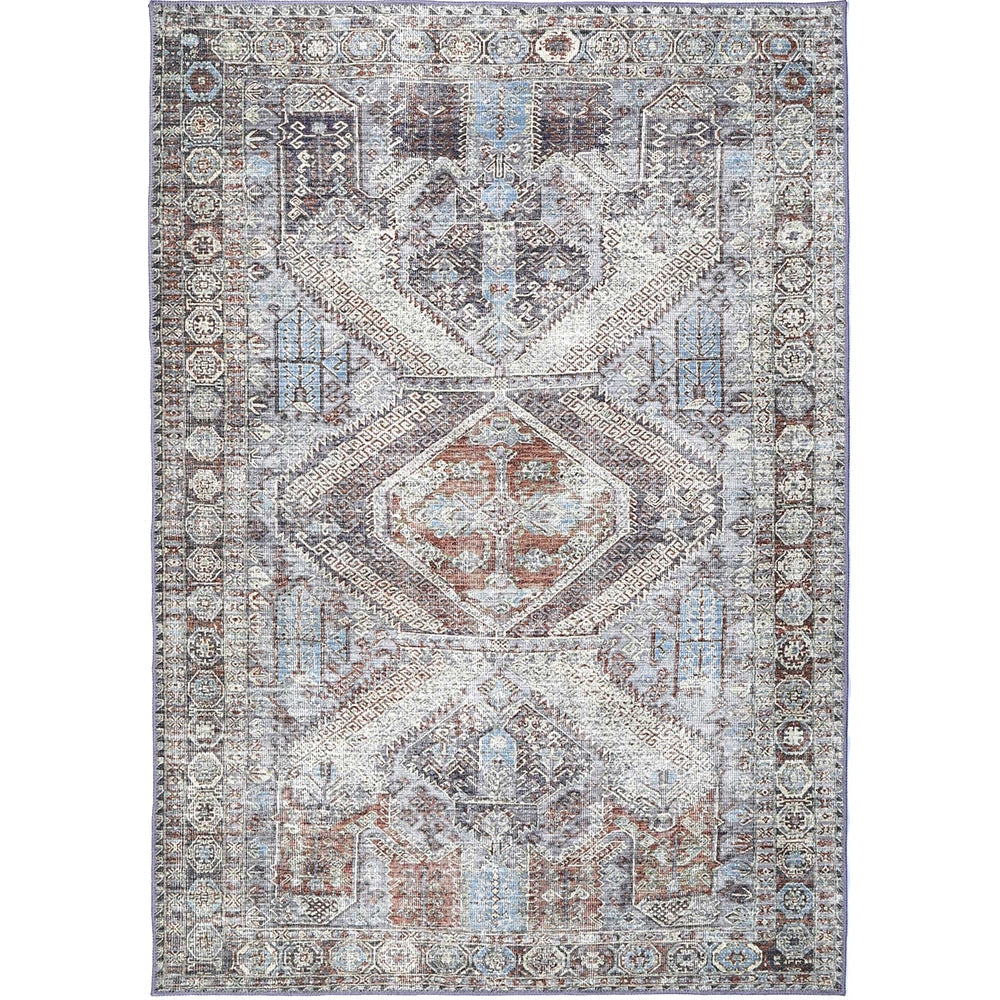 Le Grand Louvre Contemporary in Blue & Grey Rug