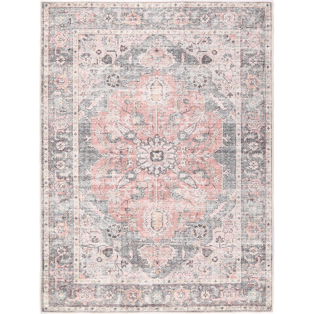 Hugo Machine Washable in Grey & Beige Rug