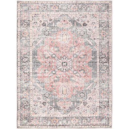 Hugo Machine Washable in Grey & Beige Rug