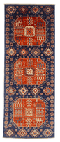 Afghan Turkoman (3'10"x10'01") blue/red