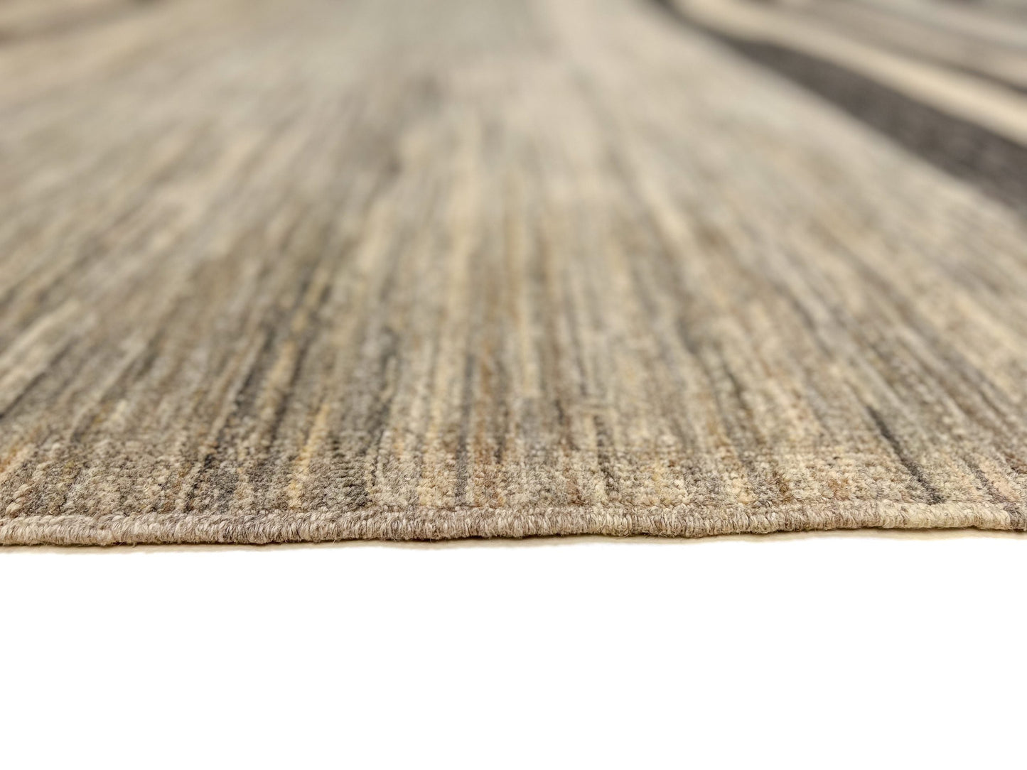 Modern Striped Gabbeh (8'02"x9'11") undyed/natural