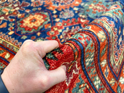 Afghan Aryana (8'10"x11'08") blue/red