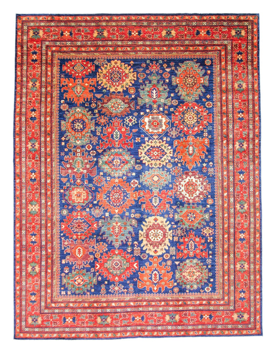 Afghan Aryana (8'10"x11'08") blue/red