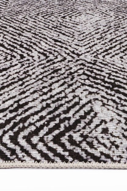 Contemporary Lauro in Grey : Round Rug