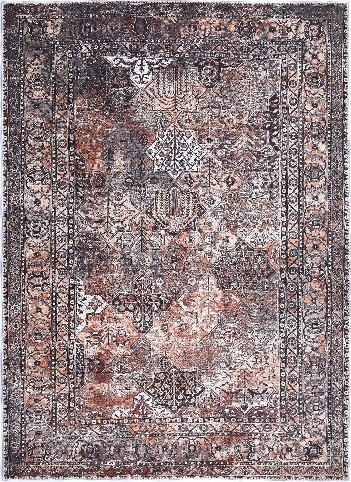 Vintage Tanner Elegance in Natural Rug