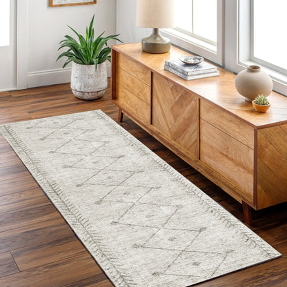 Wild Congo Distressed Look in Grey : Runner Rug