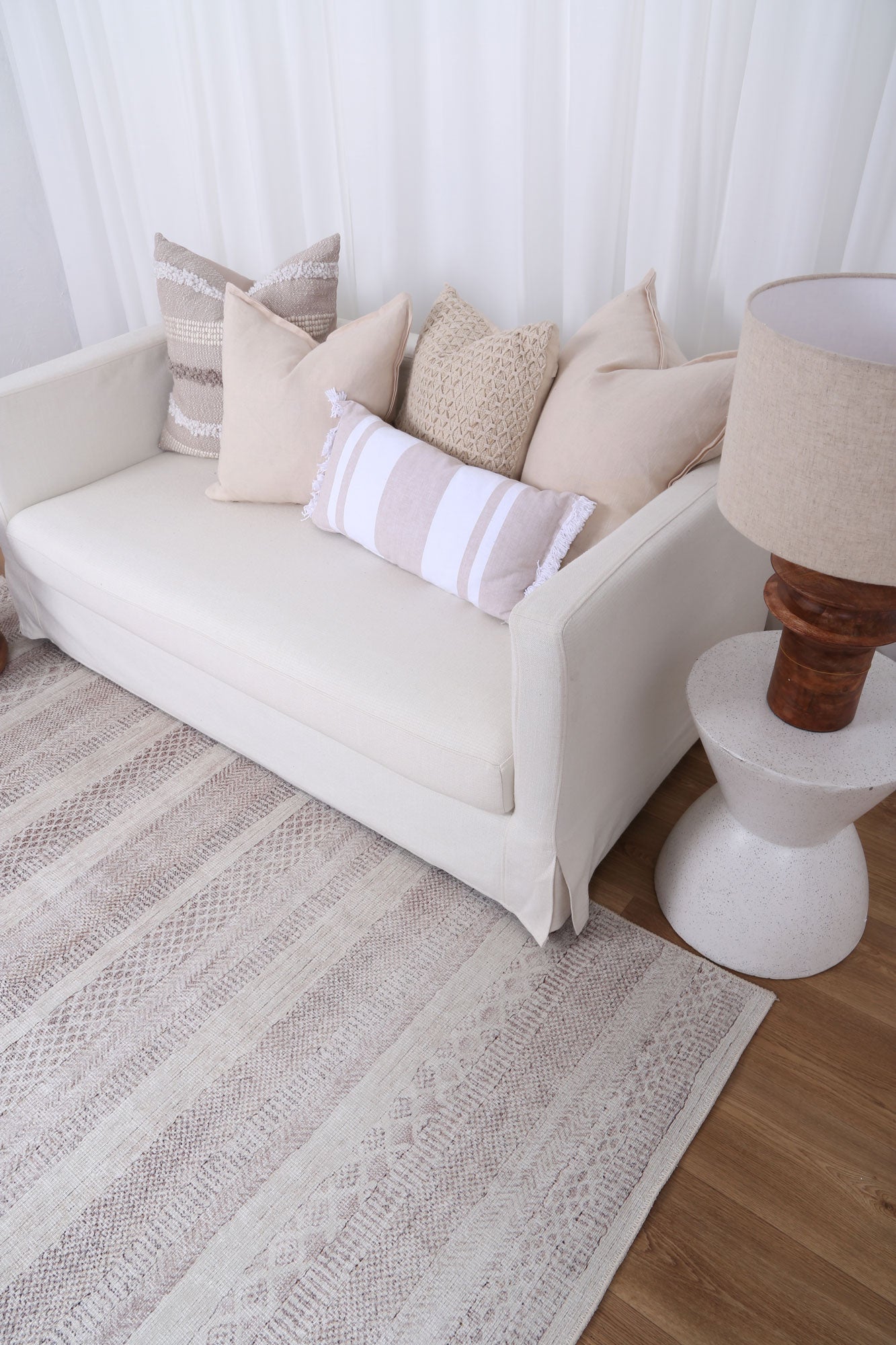 Mojave Lines Desert in Beige Rug