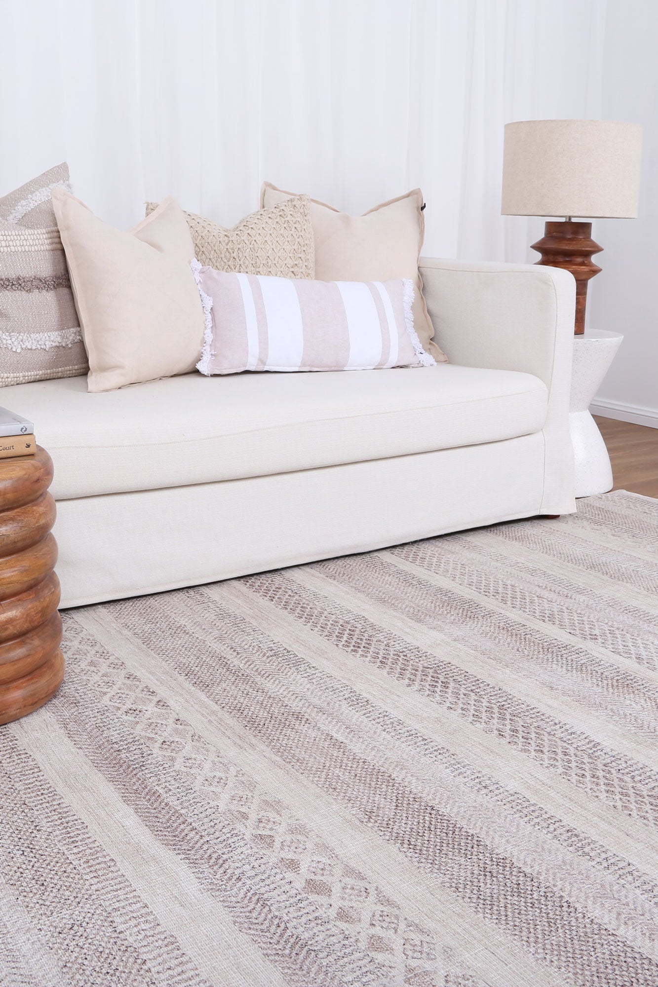 Mojave Lines Desert in Beige Rug