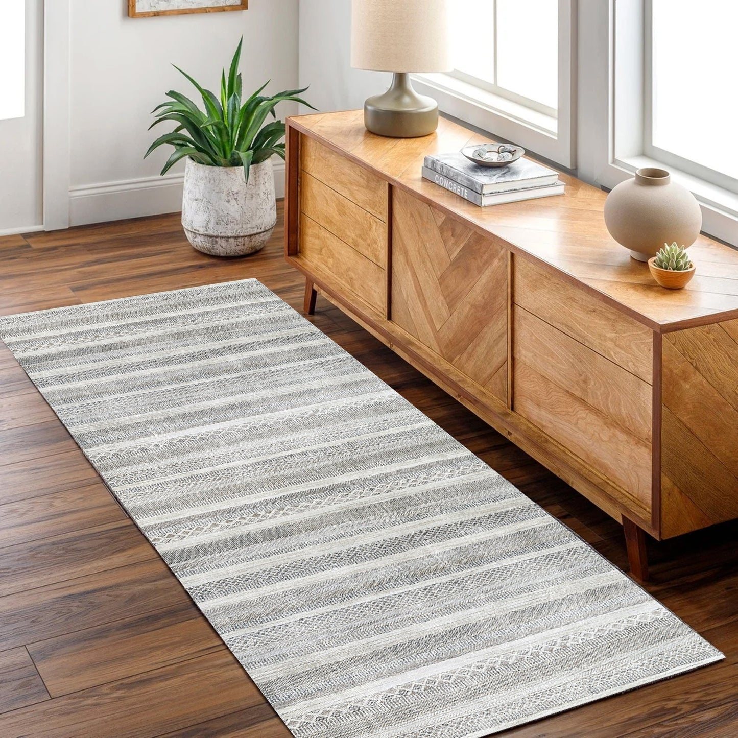Kalahari Shadows Ash in Grey : Runner Rug