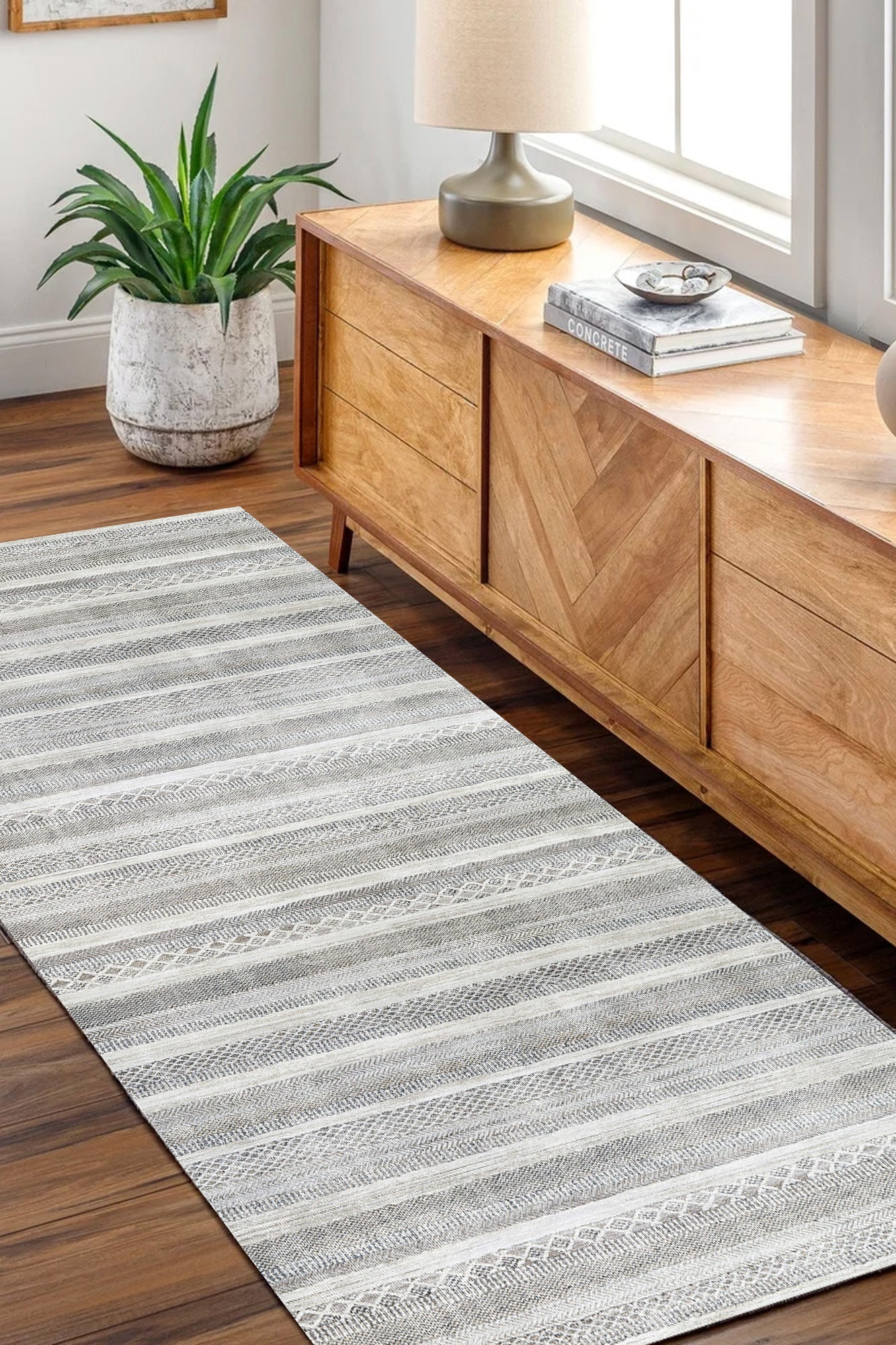 Kalahari Shadows Ash in Grey : Runner Rug