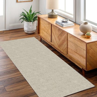 Urban Linen Solid in Grey : Runner Rug