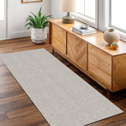 Urban Cobblestone Solid in Grey : Runner Rug