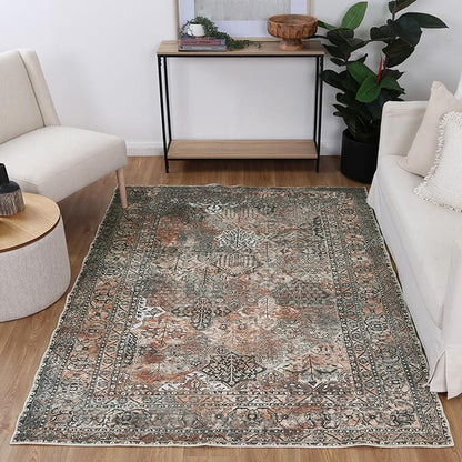Vintage Tanner Elegance in Natural Rug