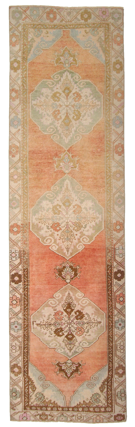 Vintage Turkish runner 2'10"x10'00" ros/mt