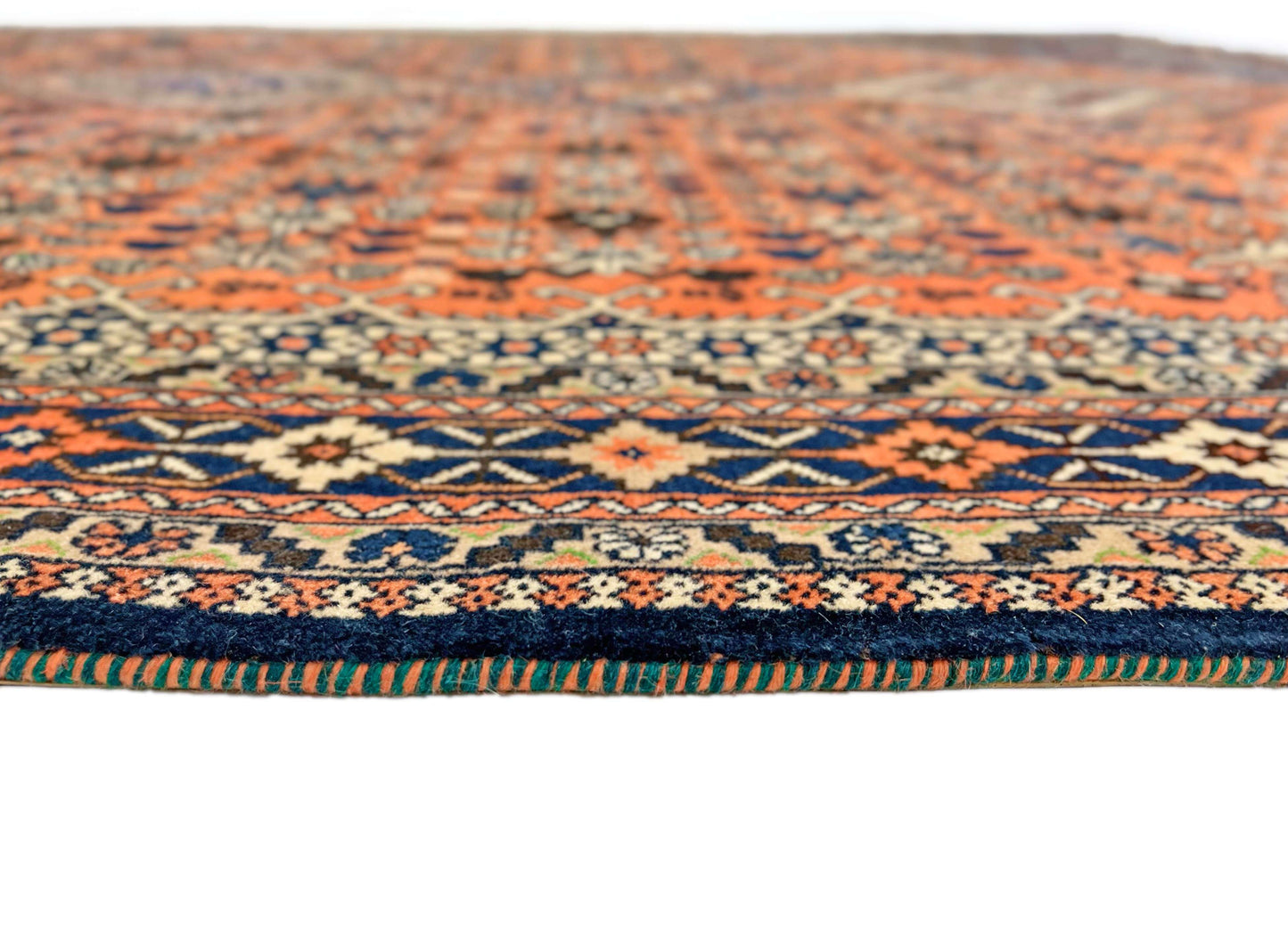 Persian Yalameh (6'09"x10'00") peach/indigo