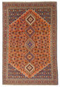 Persian Yalameh (6'09"x10'00") peach/indigo