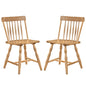 Windsor Dining Chairs Set of 2 with Curved Spindle Back