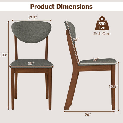 Dining Chairs Set of 4 with Padded Seats and Backrest