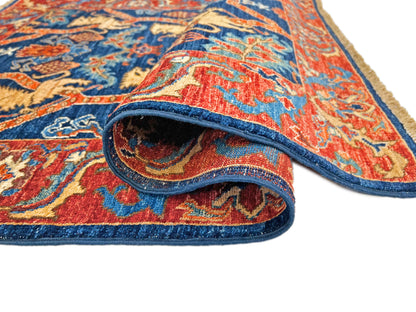 Afghan Folk/Serapi (3x5) blue/red