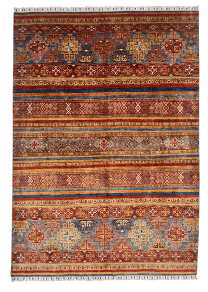 Khorjin (6'01"x8'07") blue/mulitcolor