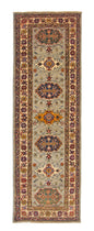 Super Kazak (2'00"x6'00") light gray/multicolor