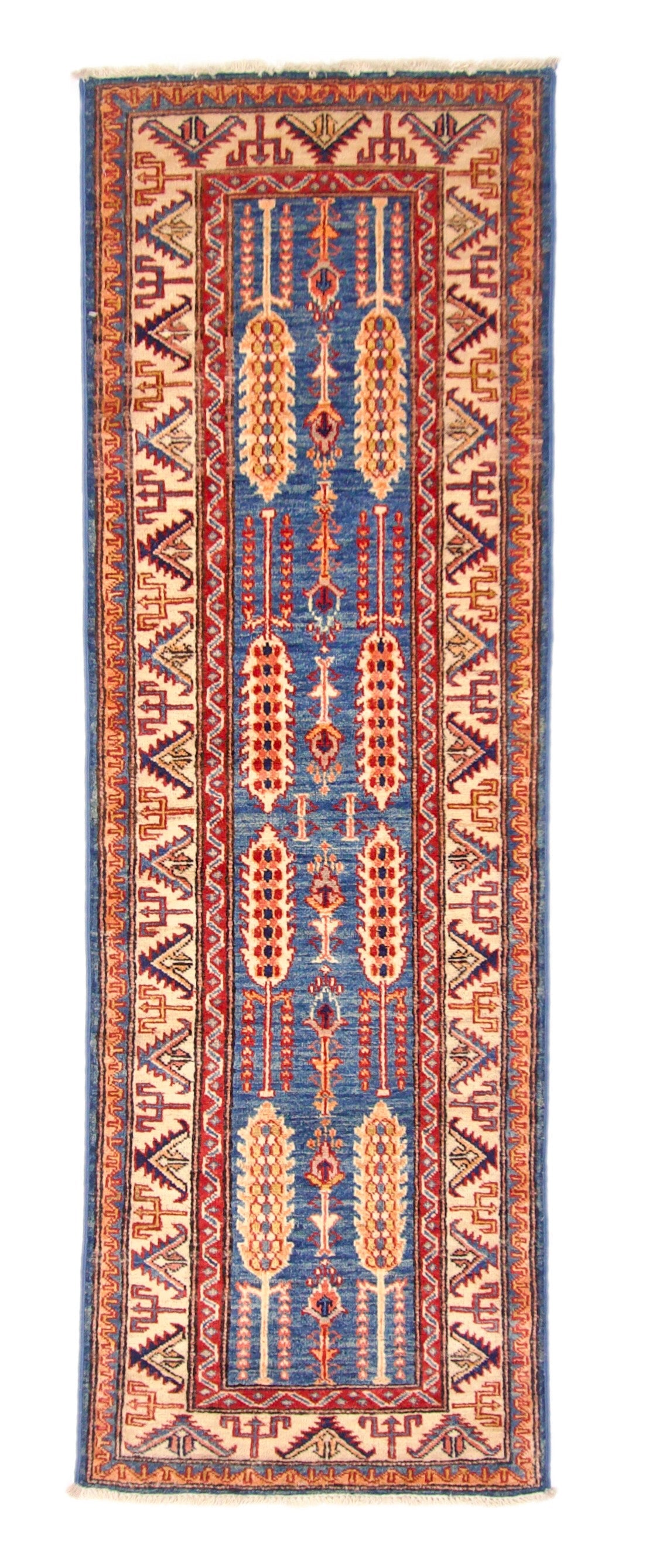 Super Kazak (2x6) blue/ivory