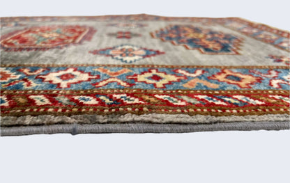 Super Kazak (1'11"x2'11") steel gray/blue