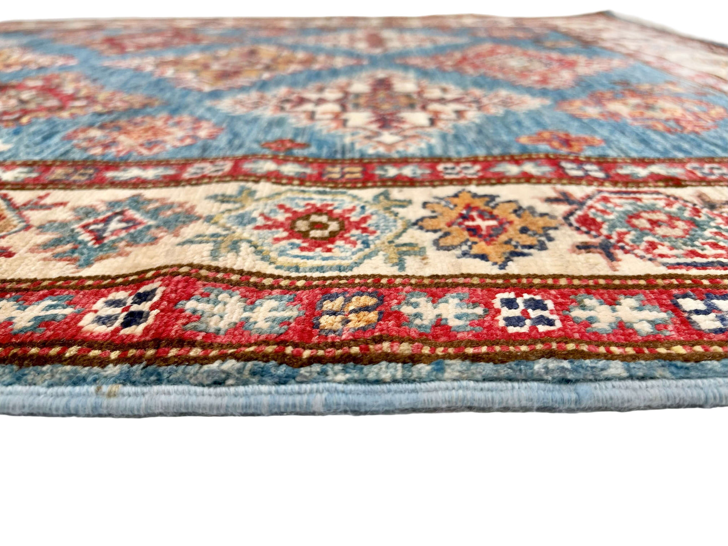 Super Kazak (3'07"x5'03") denim blue/ivory
