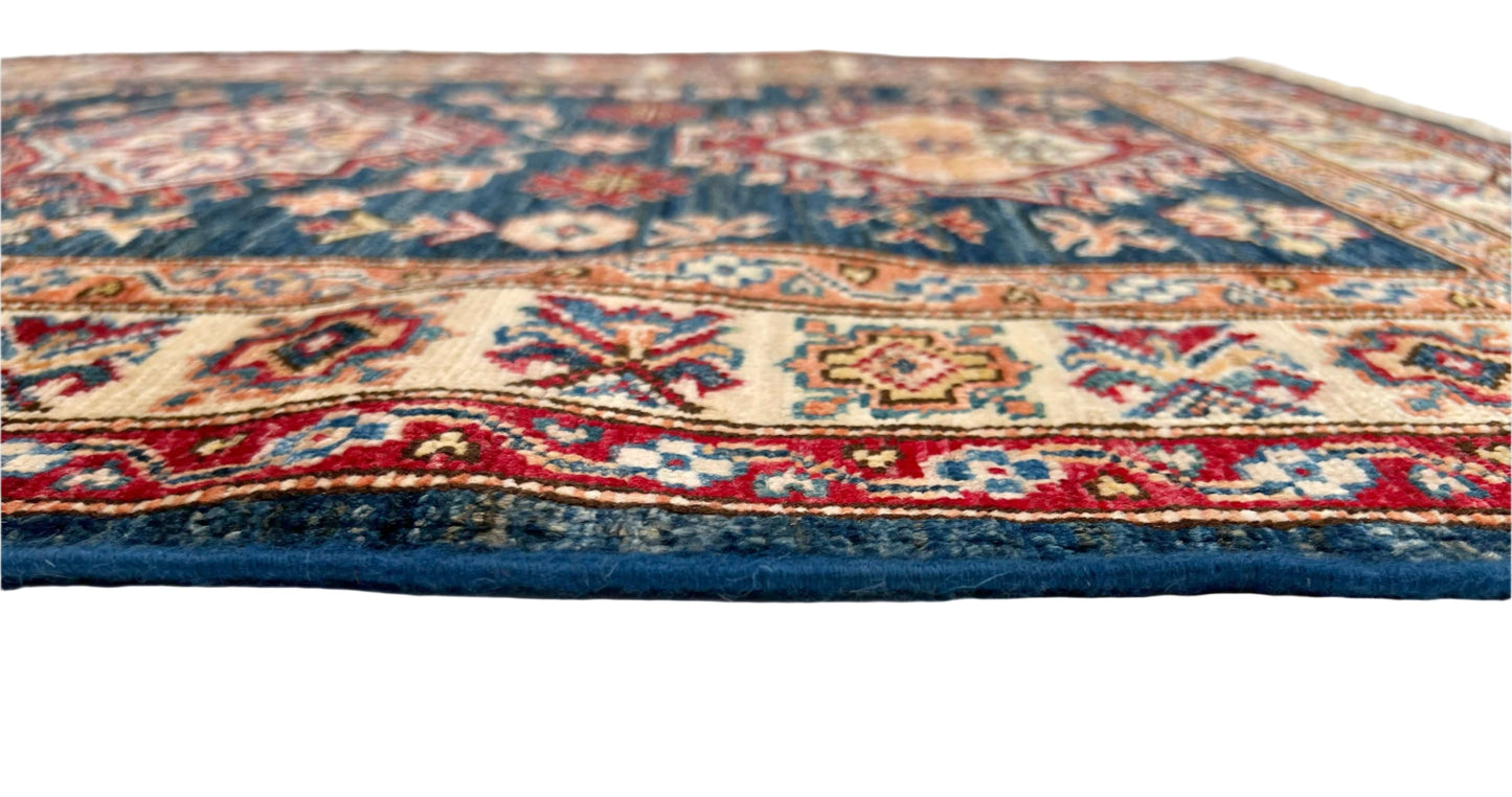 Super Kazak (2'08"x3'10") blue/ivory