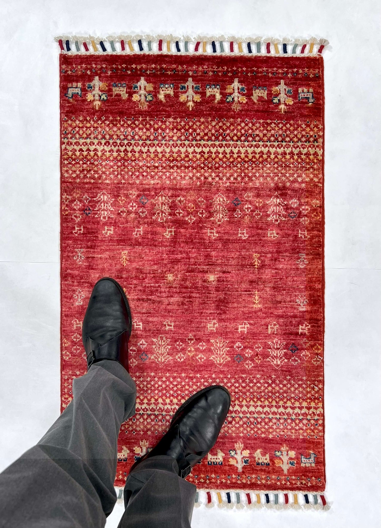 Afghan Gabbeh (1'11"x3'01") red