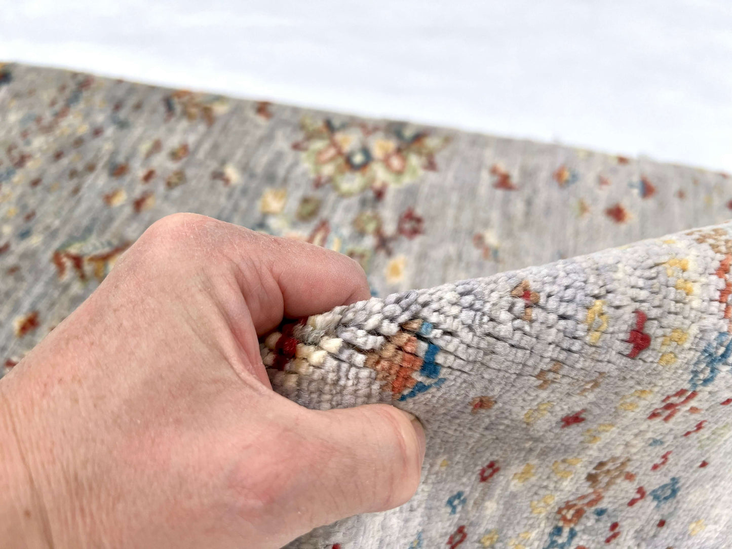 Afghan Gabbeh (2'00"x2'07") light gray