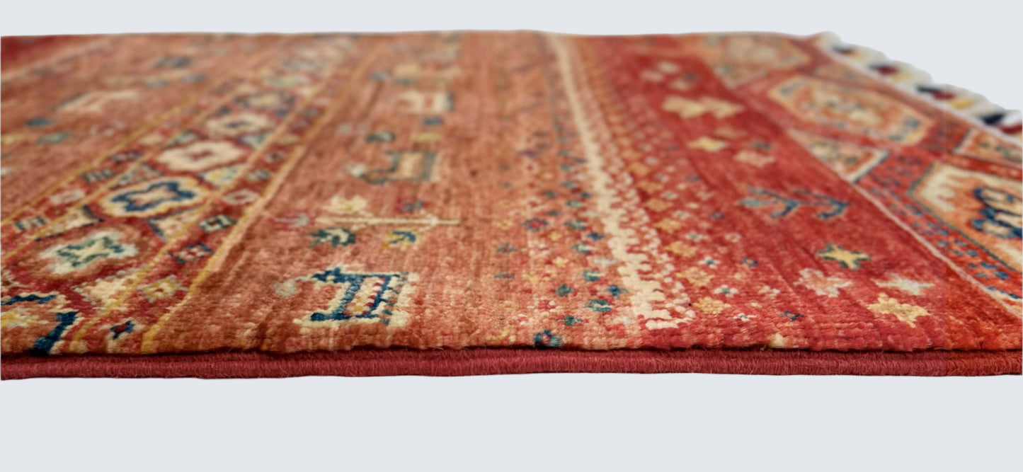 Afghan Khorjin-Gabbeh (2'00"x2'10") red/multicolor