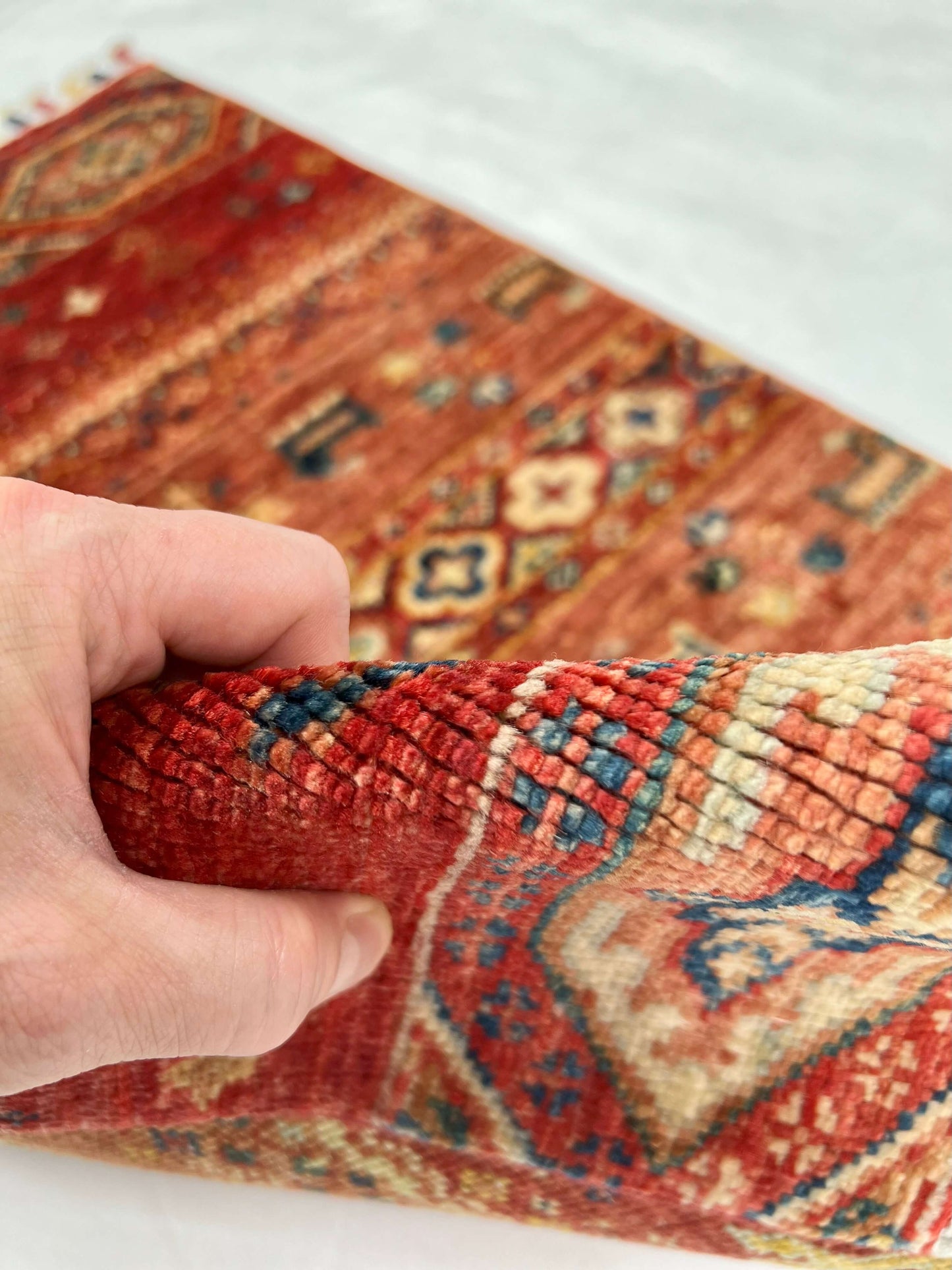 Afghan Khorjin-Gabbeh (2'00"x2'10") red/multicolor