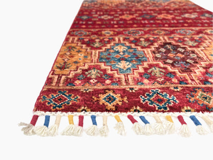 Afghan Khorjin (2'00"x3'04") red