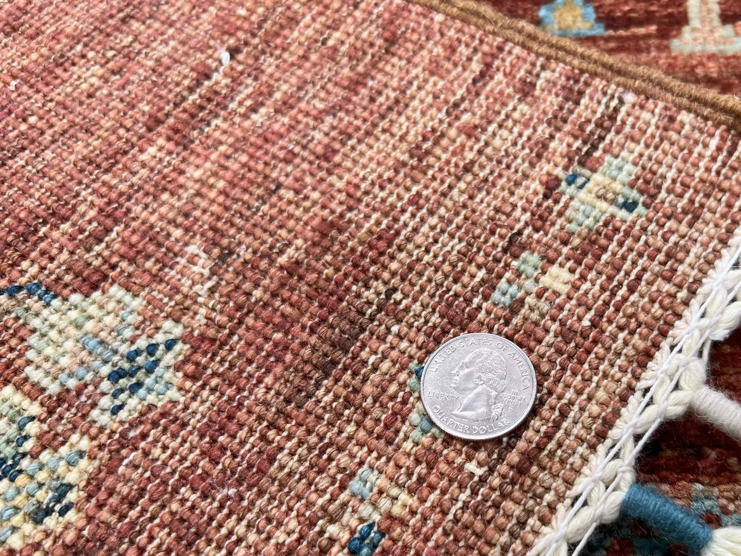 Afghan Gabbeh (2'08"x3'08") brown/teal