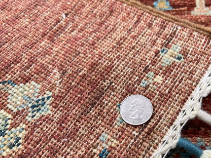 Afghan Gabbeh (2'08"x3'08") brown/teal